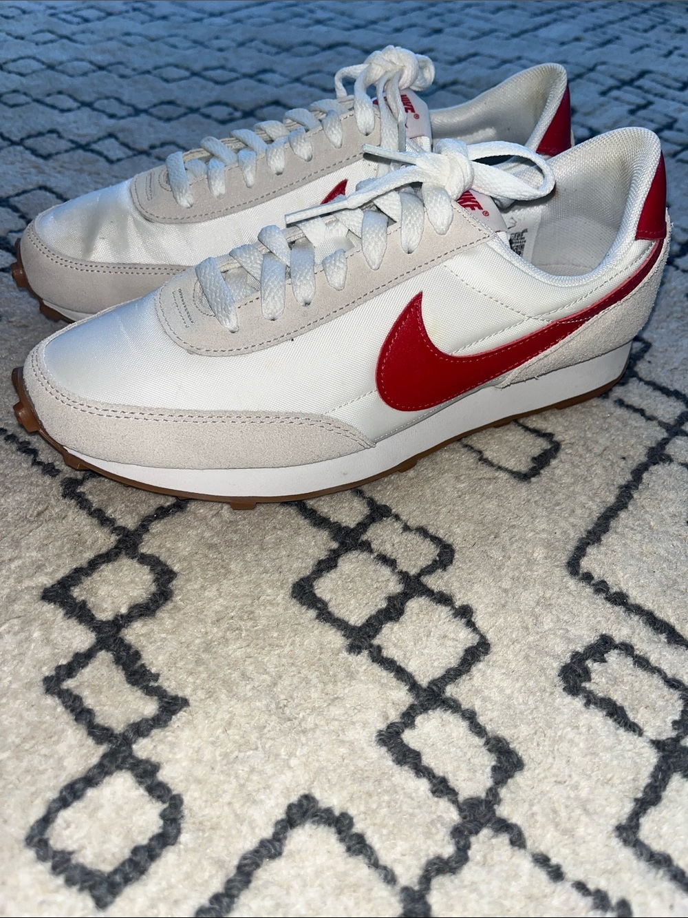 Nike Women's White and Red Athletic Shoes